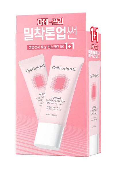 Cell Fusion C Toning Tone Equalizing High Protective Spf50 /Pa Sun Cream 35 Gr. 2 Pieces