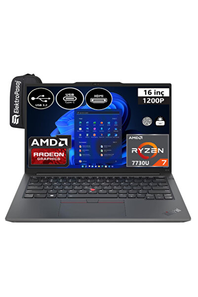 LENOVO ThinkPad E16 21JT0017TX-EP6 Ryzen 7 7730U 32 GB RAM 1 TB SSD 16" WUXGA Win11 Pro + EP Çanta
