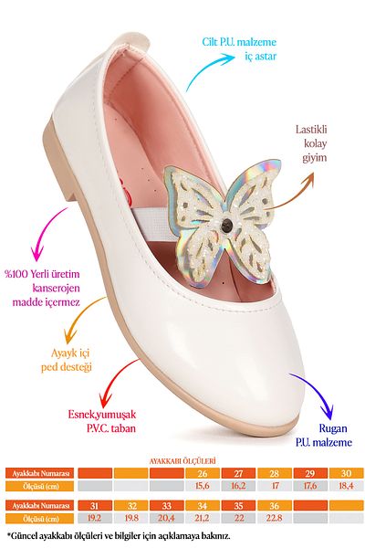 Kiko Kids Pantofi de balerină pentru fete din piele lacuată Menz