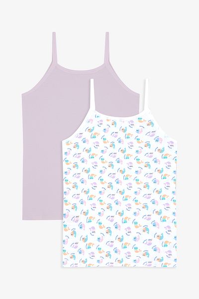 Penti Girl's Purrmaid Multicolored 2-Piece Undershirt