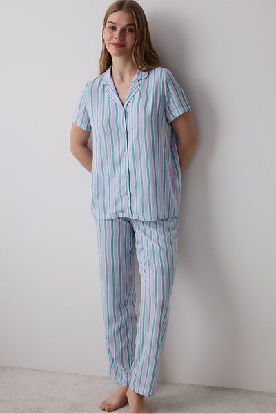 Penti Bon Vivant Shirt Pants Lilac Pajama Set