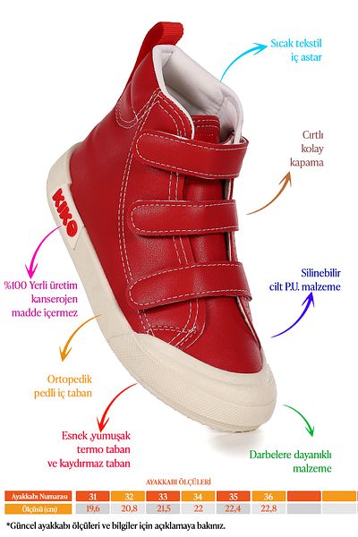 Kiko Kids Garf Daily Velcro Girls' Boat Shoes