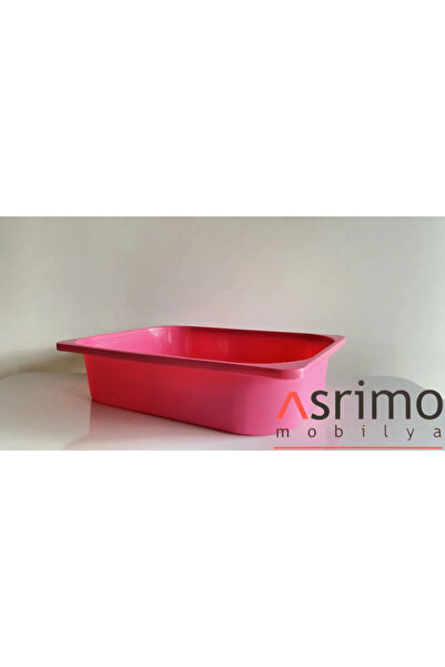 Asrimo mobilya Pink Plastic Basket - Trofast Storage Box / Storage - Shelf