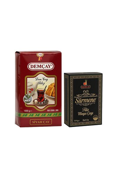 DEMÇAY 2-Piece Black Tea Set (Dem Tea Spring 1000g Surmene May Tea 500g) – Local & Natural Tea