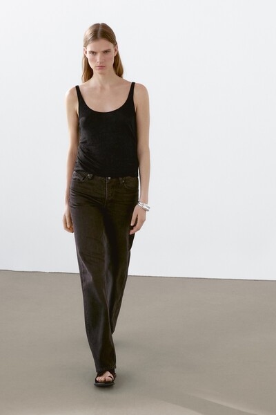 Massimo Dutti 100% linen tank top