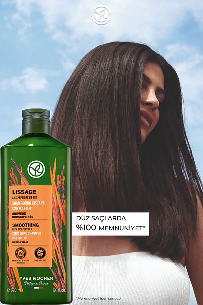 Yves Rocher Soothing Prebiotic Shampoo-Rebellious and Fluffy Hair / Lissage-Does Not Contain Sls,Sles,Vegan-300Ml