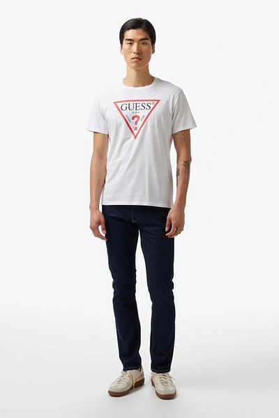 Guess Tricou alb pentru bărbați Ss Bsc Clsc Tri Logo M2gı68kba60-g011