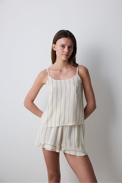 Penti Cute Striped Shorts Multicolor Pajama Set