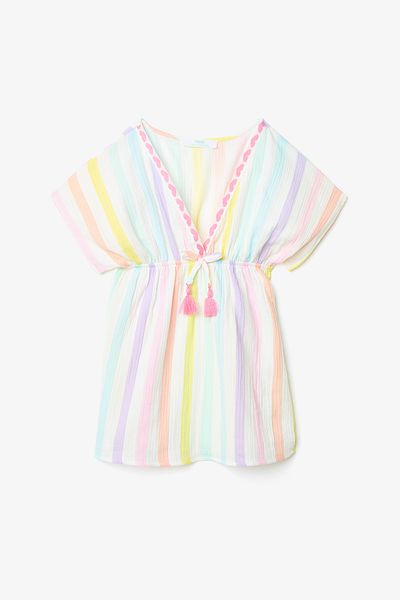 Penti Girl's Heart Trim Multicolored Kaftan