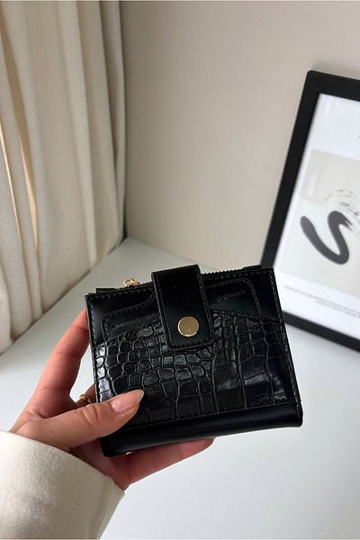 Yuka Atelier Ela Medium Size Detachable Card Holder Detailed Faux Leather Wallet