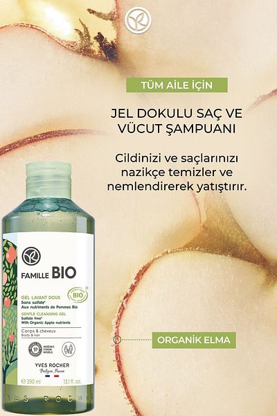 Yves Rocher Organic Certified Famille Bio Hair and Body Shampoo - 390 Ml - For the Whole Family