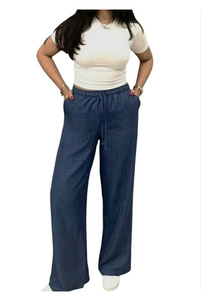 couis Women's High Waist Loose Leg Elastic Waist