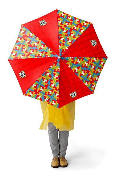 Coral High Kids Renkli Blok Desenli Çocuk Şemsiyesi 12675