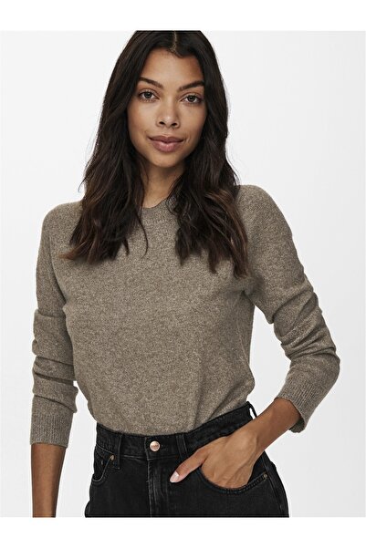 ONLY O Neck Brown Women's Sweater15204279