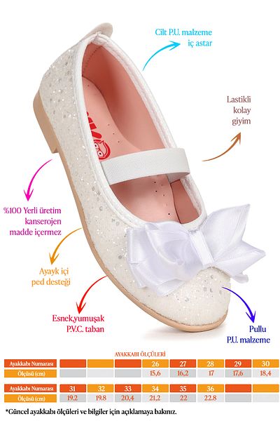 Kiko Kids Pantofi de balerină pentru fete cu fundă de sticlă spartă