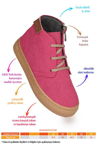 Kiko Kids Homer Zippered Baby Girl Daily Boots Shoes