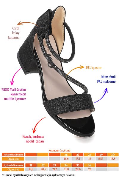 Kiko Kids Pisar Sand Glitter Daily Fetiță Sandale Cu Toc 4 Cm Pantofi Rochie De Seară