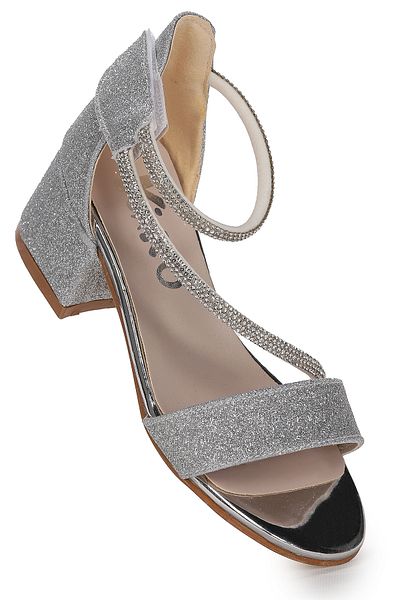 Kiko Kids Pisar Sand Glitter Daily Dívčí sandály na podpatku 4 cm Večerní šaty