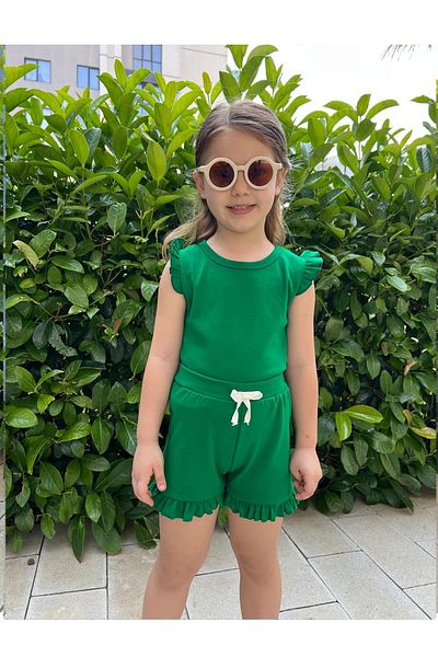 My Kids Wear Frilly Girl's Shorts Set