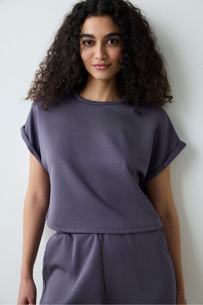 Penti Gray Crew Neck Silky Touch T-Shirt