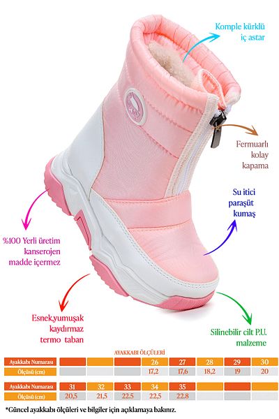 Kiko Kids Κοριτσίστικες μπότες χιονιού Sumo με φερμουάρ