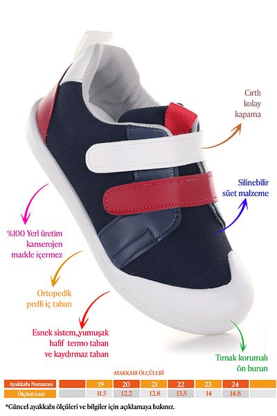 Kiko Kids حذاء رياضي للأولاد من Chiffo First Step Velcro