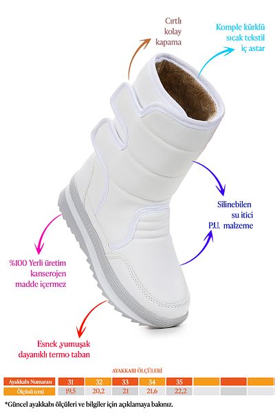 Kiko Kids Κοριτσίστικες μπότες χιονιού Riko Velcro Thermo Sole