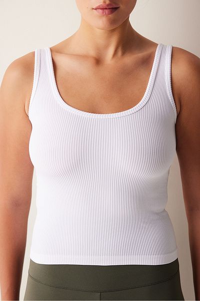 Penti Seamless Square Neck White Top