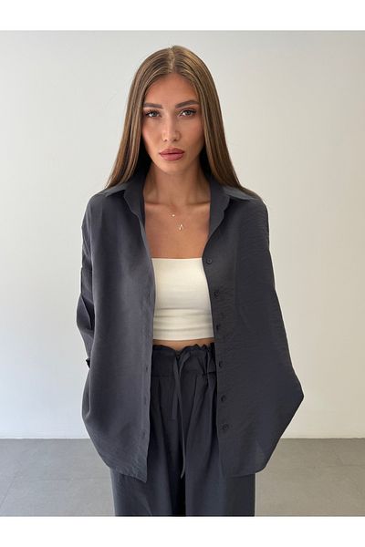 ossons Elastic Waist Modal Shirt Pants Suit