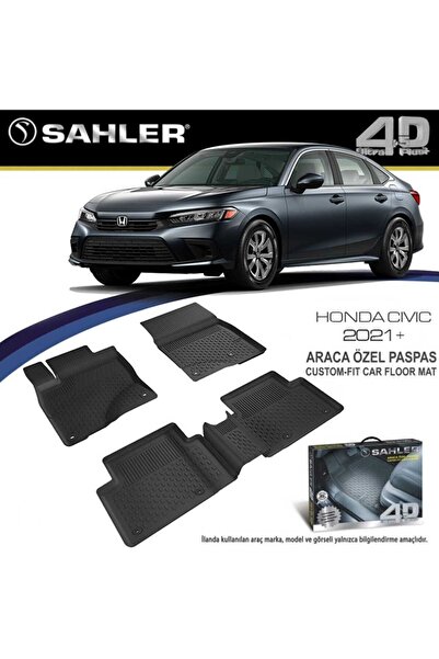 Sahler Honda Civic Sedan 2022 Model 4.5 D Havuzlu Paspas Siyah