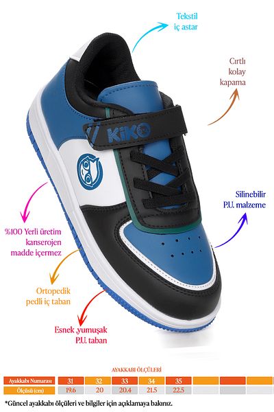 Kiko Kids Αθλητικά παπούτσια για αγόρια Retka Velcro Daily