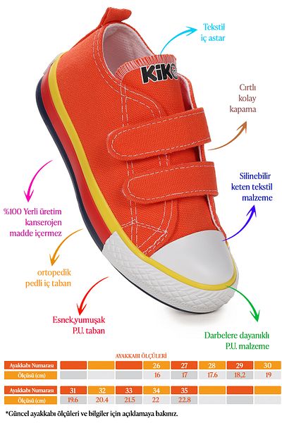 Kiko Kids Pantofi sport din in pentru baieti - Velcro din in