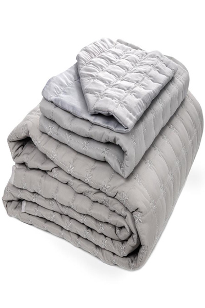 eco concept Günlük Çift Kişilik Yatak Örtüsü, Çeyizlik Çift Kişilik Kapitone Nakışlı Yatak Örtüsü