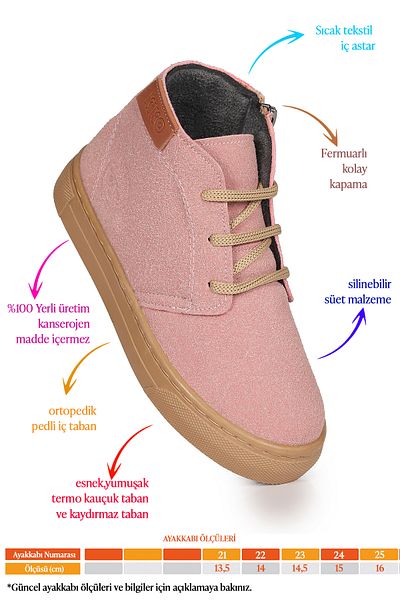 Kiko Kids Homer Zippered Daily Boots for Baby Girl