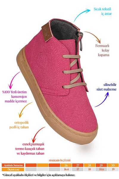 Kiko Kids Κοριτσίστικες καθημερινές μπότες με φερμουάρ - Homer