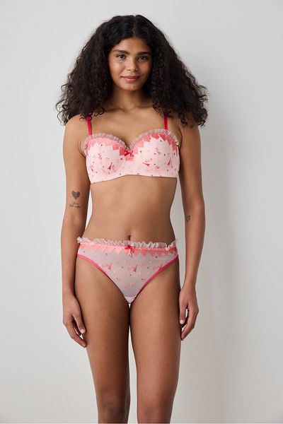 Penti Sutien roz Lotus Broderie - Colecția Loves Paris