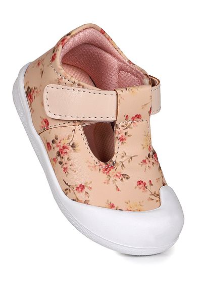 Kiko Kids Flower Velcro First Step Slippers Shoes for Baby Girl