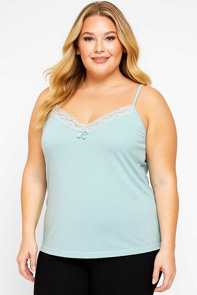 wear treasure Hnx Cotton Collar Lace Thin Strap Women's Undershirt