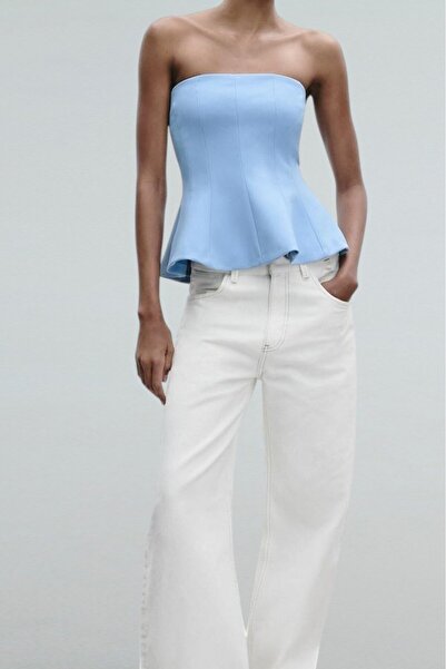 OLSAMODA ΓΥΝΑΙΚΕΙΟ ΜΠΛΟΥΖΑ PEPLUM ΧΩΡΙΣ ΙΜΑΝΤΑ