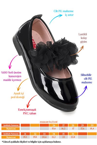 Kiko Kids Flovers Patent Leather Girl's Ballerina Shoes