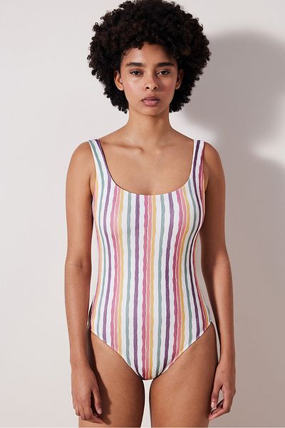 Penti Kofi Sport Textured Multicolor Swimsuit