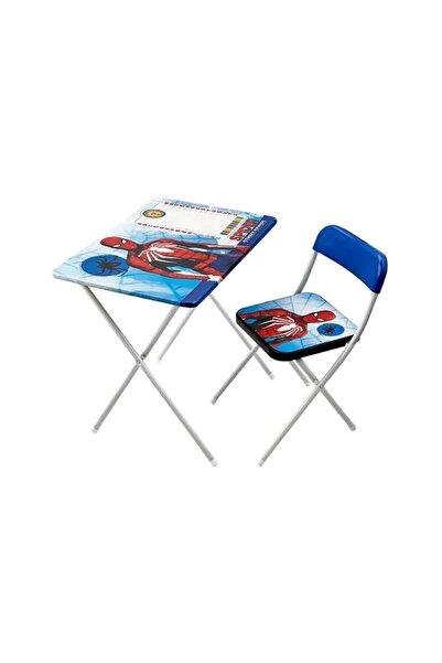 Genel Markalar Çocuk Ders Çalışma Masası - 4 Renkli Spiderman Masa Sandalye B...