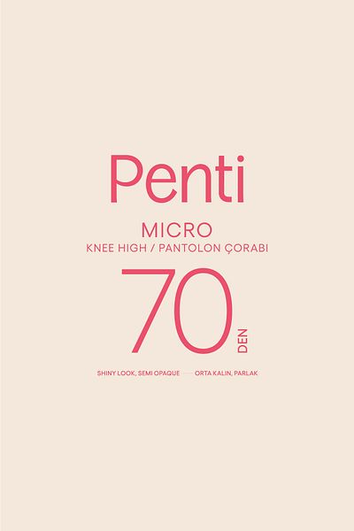 Penti Черни чорапи за панталон Micro 70