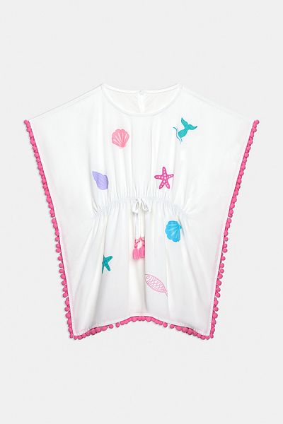 Penti Girl's Shell White Kaftan