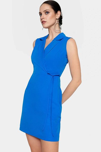PayBuy Summer Mini A-Line Woven Jacket Dress Business and Daily Use Zarifane Design Professional Look