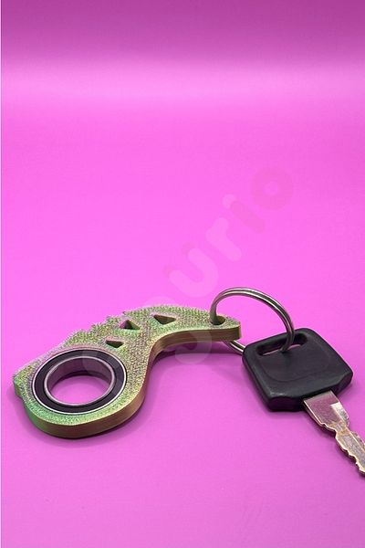 figurio Breloc Keyrambit de culoare dublă verde violet / breloc rotativ