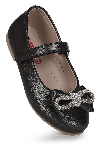 Kiko Kids Papion Papion Stone Velcro Pantofi de balerina pentru fete