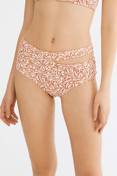 Penti Sand Color Unfamiliar High Cut Out Bikini Bottom