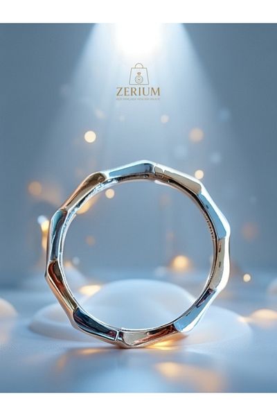 ZERİUM Modern Rose-Silver Joint Bracelet