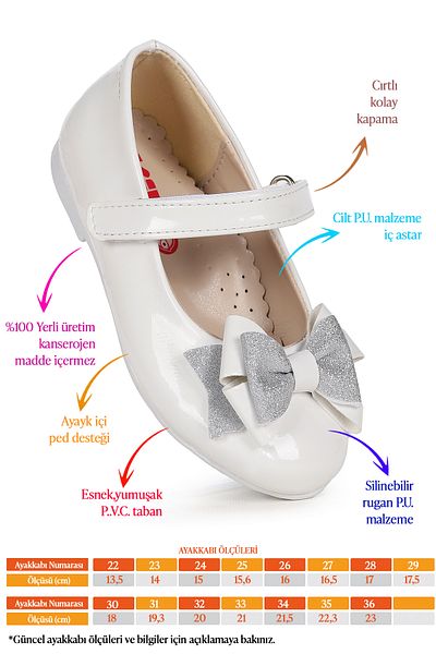 Kiko Kids Pantofi de balerini pentru fete, cu velcro, nisip, cu sclipici, Aegean 202 Piele Lacuita